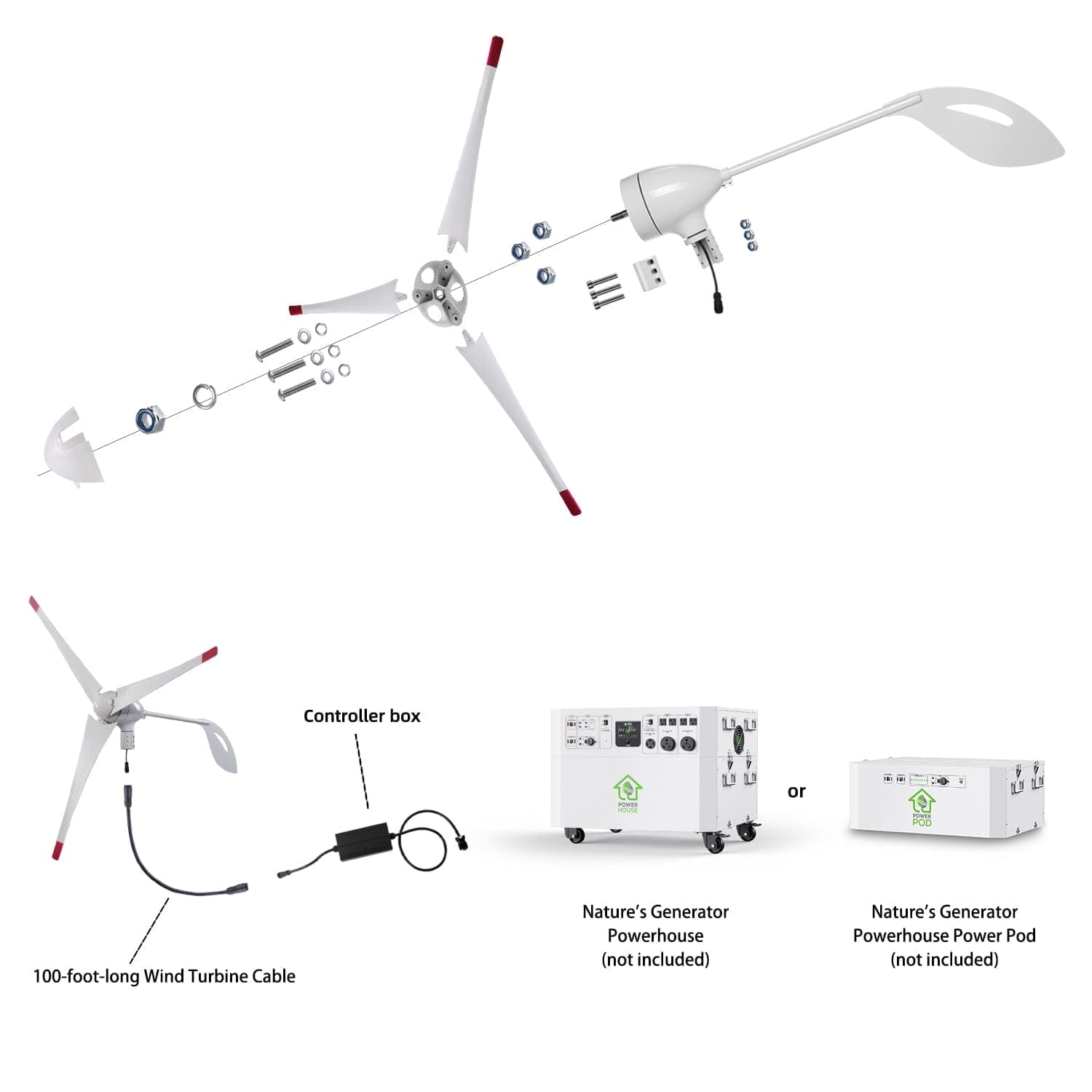 Refurbished - Nature's Generator Powerhouse Wind Turbine - Nature's Generator